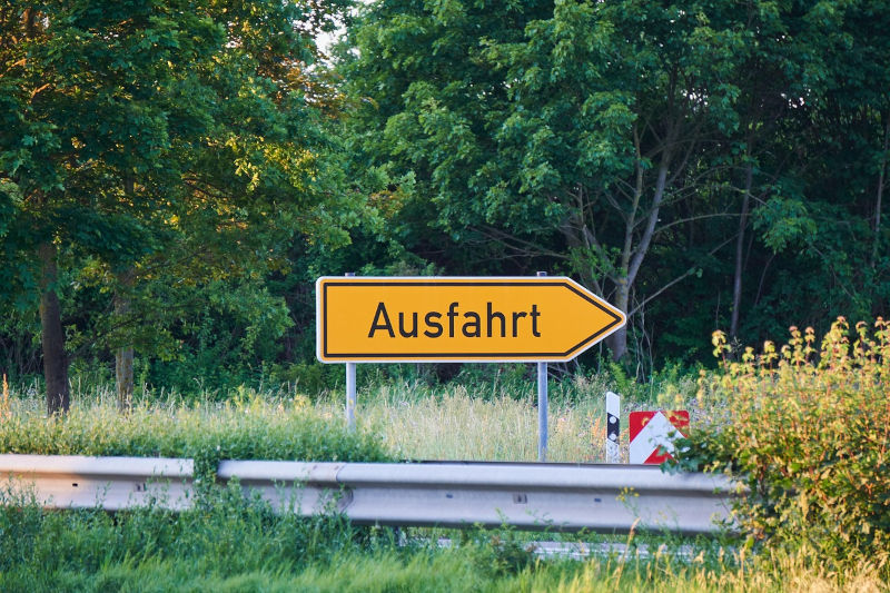 Ausfahrtschild